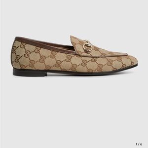 Gucci woman’s Tan and Brown Monogram Loafers